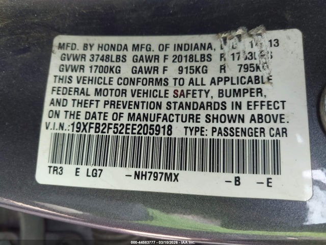 19XFB2F52EE205918 Honda Civic Lx