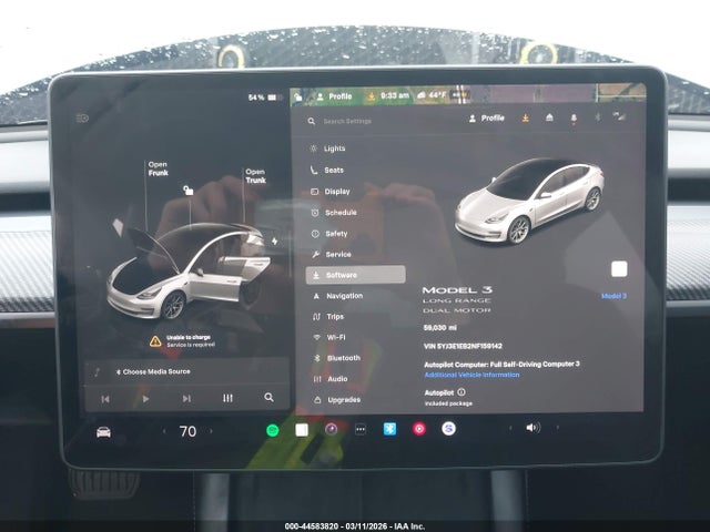 Aukcja sprzedaży 2022 Tesla Model 3 Long Range Dual Motor All-wheel Drive, vin: 5YJ3E1EB2NF159142, numer aukcji: 44583820