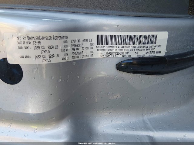 2006 JEEP GRAND CHEROKEE 1J4HR58N76C234286 Photo 8