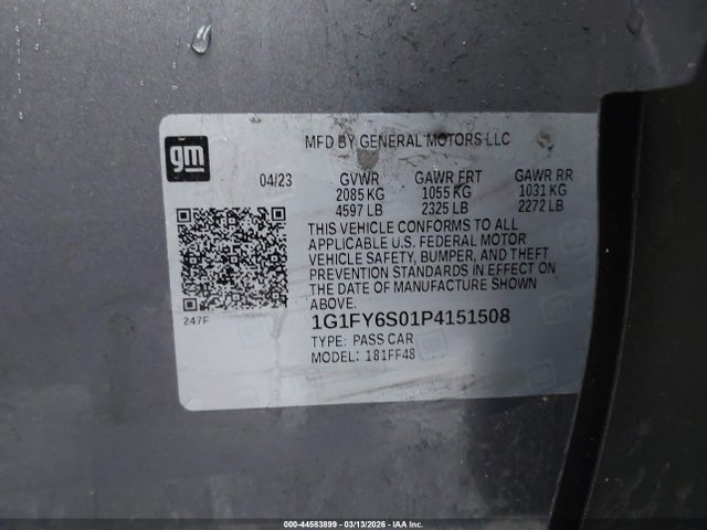1G1FY6S01P4151508 Chevrolet Bolt Euv Fwd Lt