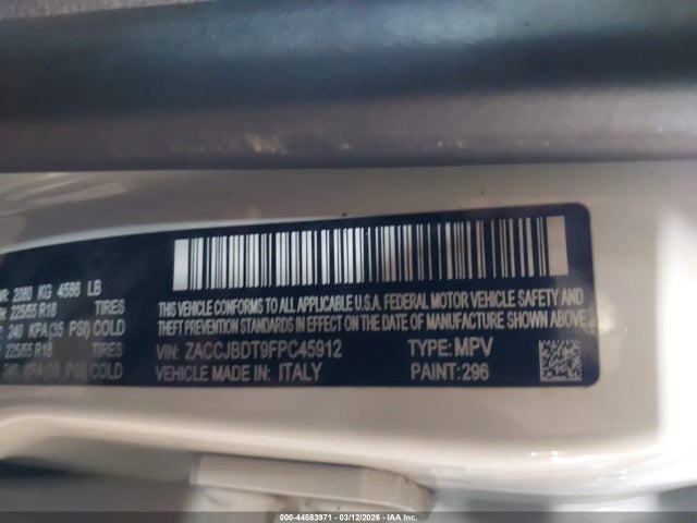 2015 JEEP RENEGADE ZACCJBDT9FPC45912 Photo 8