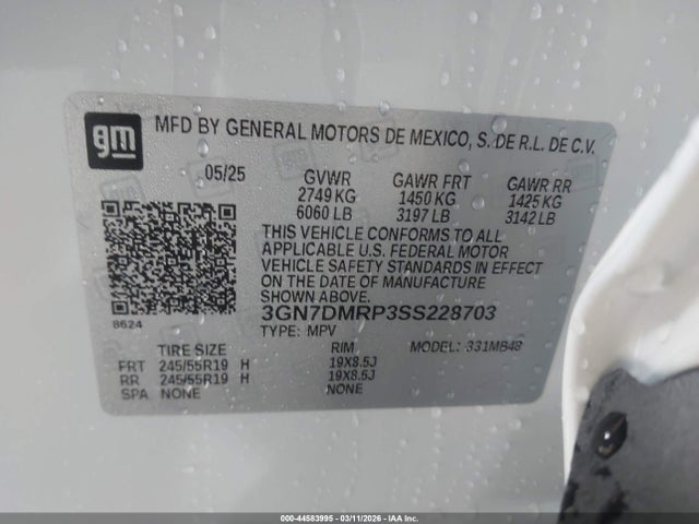 Chevrolet Equinox Ev Lt 1 2025 3GN7DMRP3SS228703 Image 9