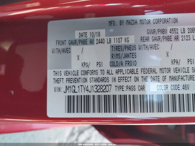 2018 MAZDA MAZDA6 JM1GL1TY4J1328207 Photo 8