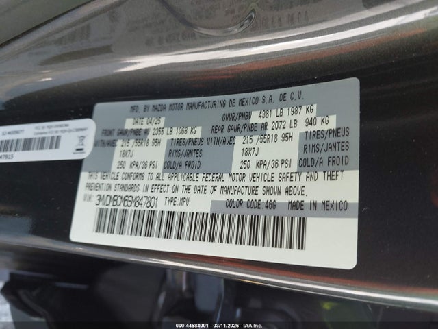Aukcja sprzedaży 2025 Mazda Cx-30 2.5 S Preferred Package, vin: 3MVDMBCM6SM847801, numer aukcji: 44584001