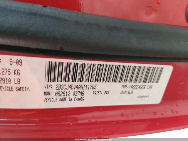 2010 DODGE CHALLENGER 2B3CJ4DV4AH111785 Photo 8