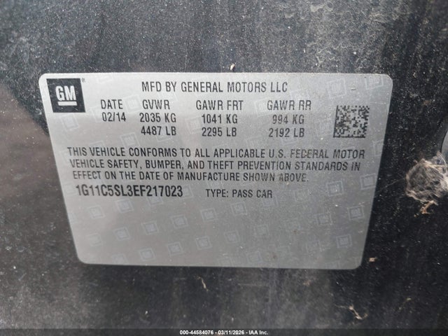 2014 CHEVROLET MALIBU 1G11C5SL3EF217023 Photo 8