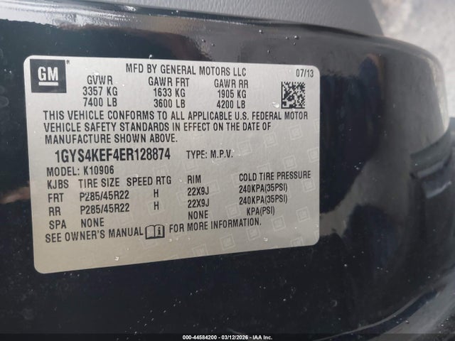 2014 CADILLAC ESCALADE ESV 1GYS4KEF4ER128874 Photo 8