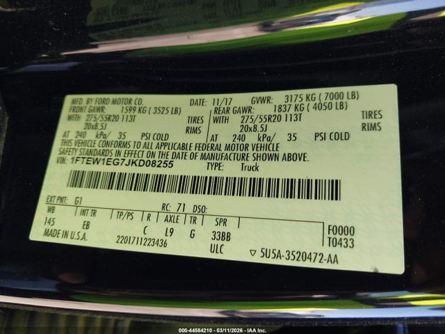 2018 FORD F-150 1FTEW1EG7JKD08255 Photo 8