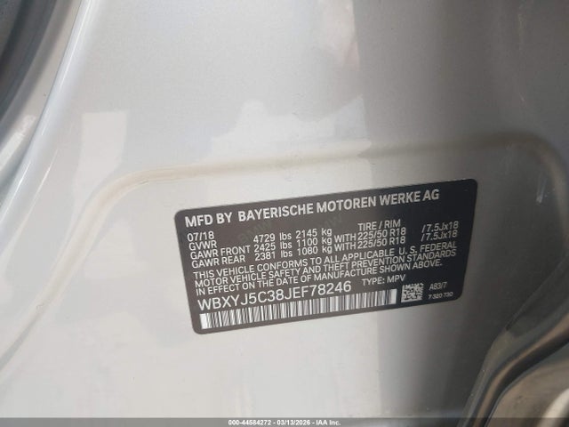 Aukcja sprzedaży 2018 Bmw X2 Xdrive28i, vin: WBXYJ5C38JEF78246, numer aukcji: 44584272