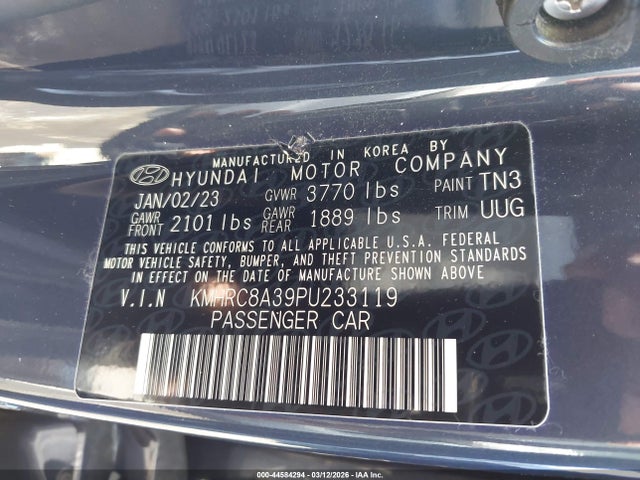 2023 HYUNDAI VENUE KMHRC8A39PU233119 Photo 8