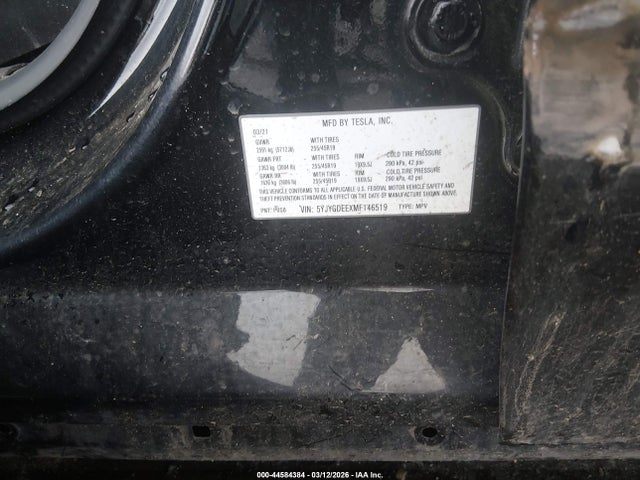 Aukcja sprzedaży 2021 Tesla Model Y Long Range Dual Motor All-wheel Drive, vin: 5YJYGDEEXMF146519, numer aukcji: 44584384