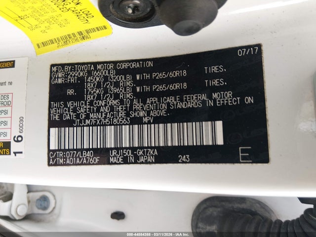 JTJJM7FX7H5180563 Lexus Gx 460 Luxury