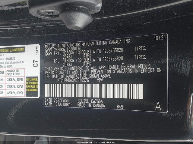 2022 Lexus Rx 350 მანქანა იყიდება აუქციონზე, vin: 2T2HZMDA3NC318576, აუქციონის ნომერი: 44584394