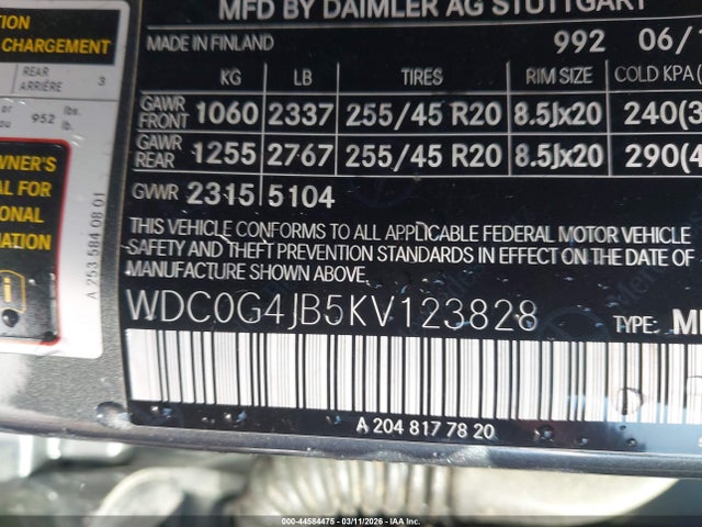 2019 MERCEDES-BENZ GLC 300 WDC0G4JB5KV123828 Photo 8