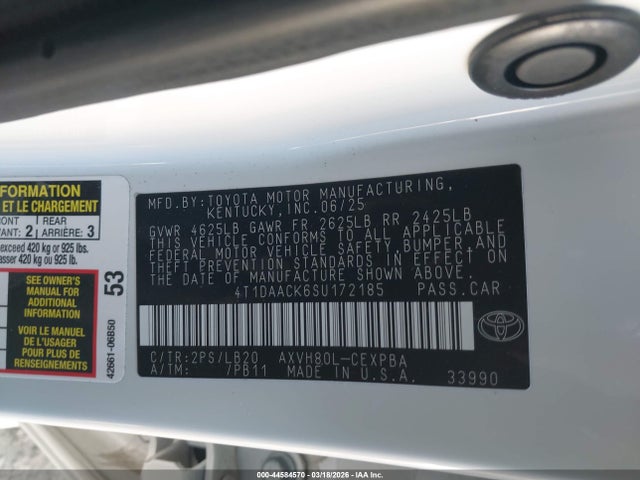 Toyota CAMRY XSE 2025 4T1DAACK6SU172185 Image 9