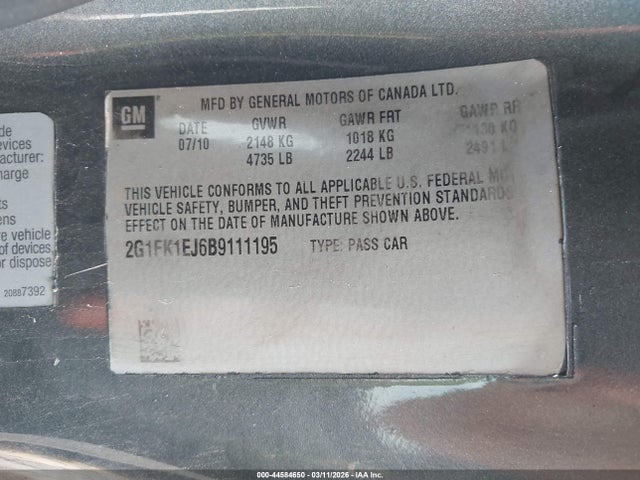 2011 CHEVROLET CAMARO 2G1FK1EJ6B9111195 Photo 8