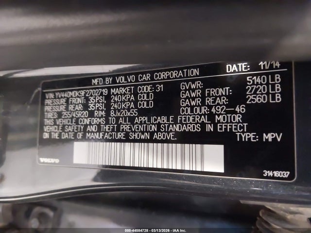 2015 VOLVO XC60 YV440MDK9F2702719 Photo 8