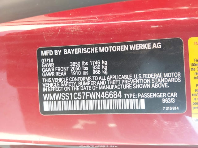 WMWSS1C57FWN46684 Mini Paceman Cooper