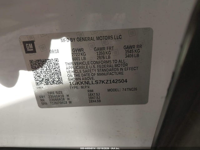 2019 GMC ACADIA 1GKKNLLS7KZ142504 Photo 8