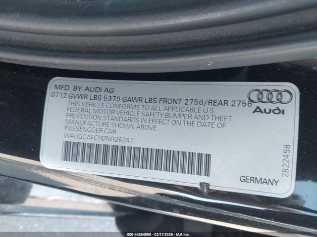 2013 AUDI A6 WAUGGAFC9DN026247 Photo 8