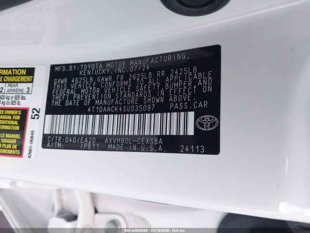 4T1DAACK4SU035097 Toyota CAMRY SE