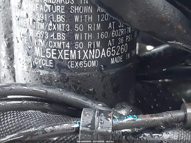 2022 KAWASAKI EX650 ML5EXEM1XNDA65260 Photo 9