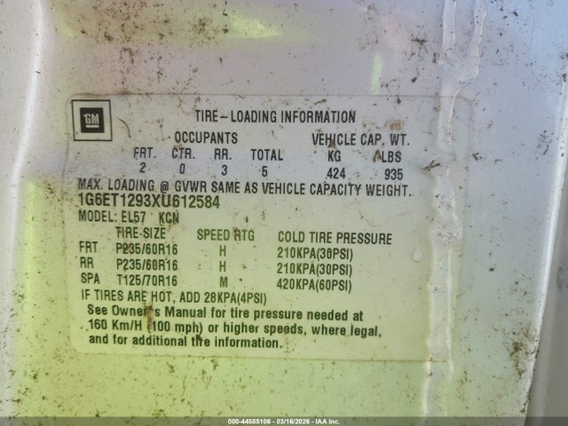 1999 CADILLAC ELDORADO 1G6ET1293XU612584 Photo 8