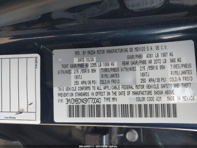 Продажа на аукционе авто 2025 Mazda Cx-30 2.5 S Preferred Package, vin: 3MVDMBCM4SM770040, номер лота: 44585111