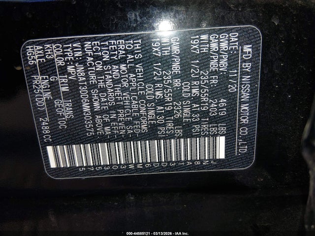 2021 NISSAN ROGUE JN8AT3DD6MW303575 Photo 8