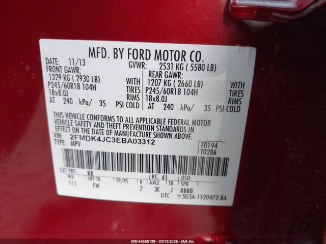 2014 FORD EDGE 2FMDK4JC3EBA03312 Photo 8