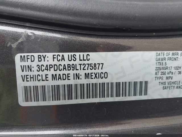 2020 DODGE JOURNEY 3C4PDCAB9LT275877 Photo 8