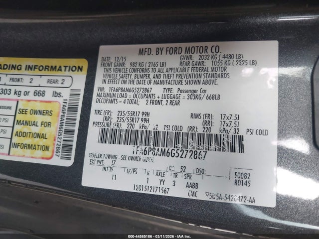 Ford Mustang V6 2016 1FA6P8AM6G5272867 Image 9