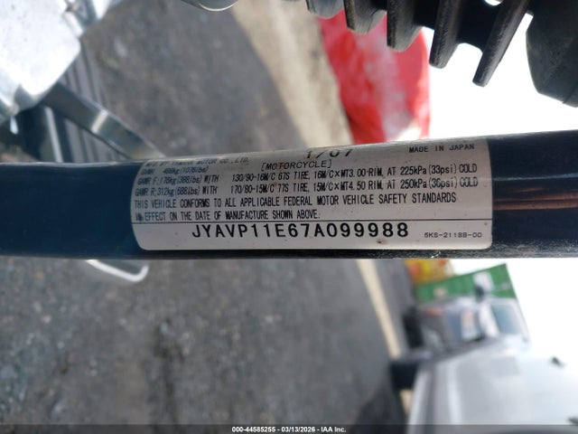 2007 YAMAHA XVS1100 JYAVP11E67A099988 Photo 9