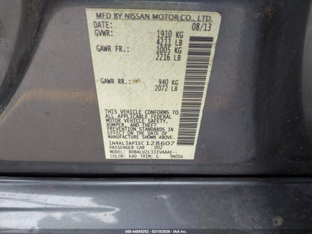 Nissan Altima 2.5 Sv 2014 1N4AL3AP1EC128607 Image 9