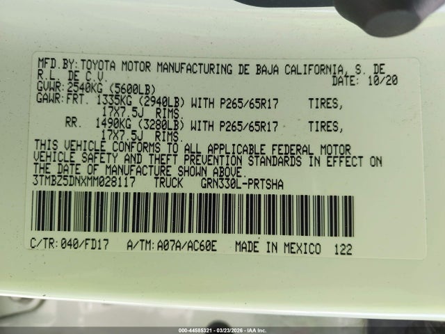 Toyota Tacoma 2021 3TMBZ5DNXMM028117 Image 9