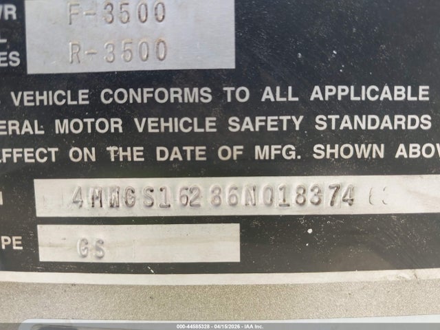 44585328 :رقم المزاد ، 4MWGS16236N018374 vin ، 2006 Delta Manufacturing Inc Livestock مزاد بيع