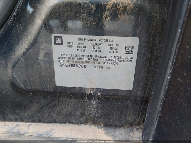 2014 CHEVROLET CRUZE 1G1PE5SB5E7309806 Photo 8