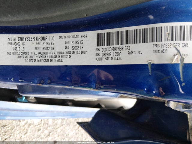 Aukcja sprzedaży 2015 Chrysler 200 Limited, vin: 1C3CCCAB4FN581573, numer aukcji: 44585459