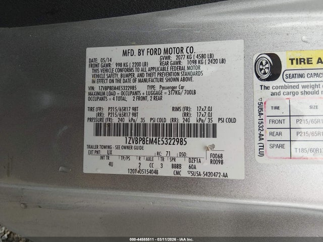 2014 FORD MUSTANG 1ZVBP8EM4E5322985 Photo 8