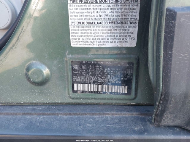 Продаж на аукціоні авто 2012 Subaru Outback 2.5i, vin: 4S4BRBAC4C1200702, номер лоту: 44585541