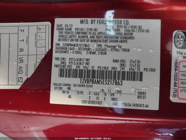 1ZVBP8AM5E5217863 Ford Mustang V6 Premium
