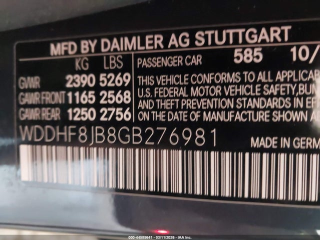 2016 Mercedes-benz E 350 4matic მანქანა იყიდება აუქციონზე, vin: WDDHF8JB8GB276981, აუქციონის ნომერი: 44585641