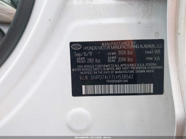 Hyundai ELANTRA SE 2020 5NPD74LF7LH538562 Image 9