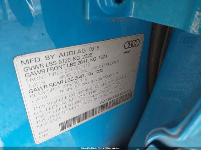 2020 AUDI Q3 WA1EECF30L1022244 Photo 8