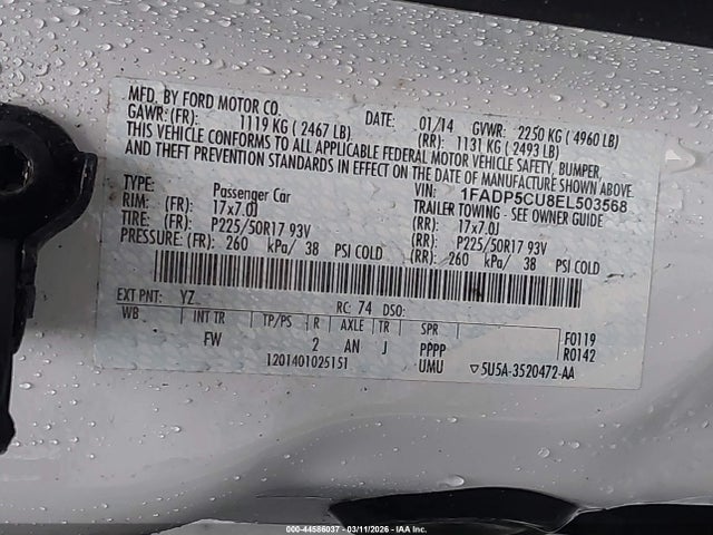 Ford C-max Energi Sel 2014 1FADP5CU8EL503568 Image 9