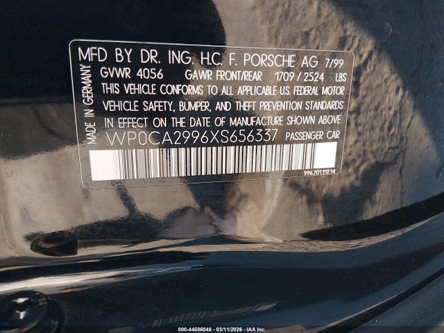 1999 PORSCHE 911 WP0CA2996XS656337 Photo 8