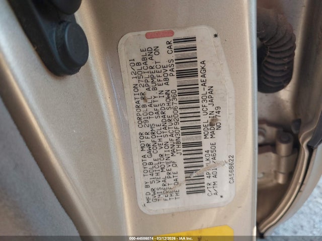 2002 LEXUS LS 430 JTHBN30F920067360 Photo 8