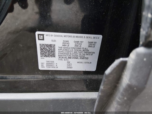 Продаж на аукціоні авто 2021 Gmc Terrain Fwd Sle, vin: 3GKALMEV0ML358753, номер лоту: 44586145