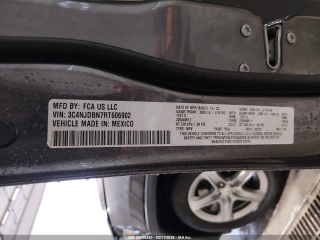 2024 Jeep Compass Latitude 4x4 მანქანა იყიდება აუქციონზე, vin: 3C4NJDBN7RT606902, აუქციონის ნომერი: 44586353