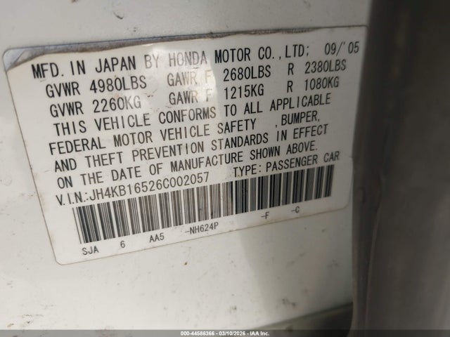 2006 ACURA RL JH4KB16526C002057 Photo 8